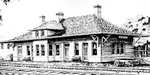 NCRM Web Apex Union Depot 01 BW Drawing by Jerry Miller